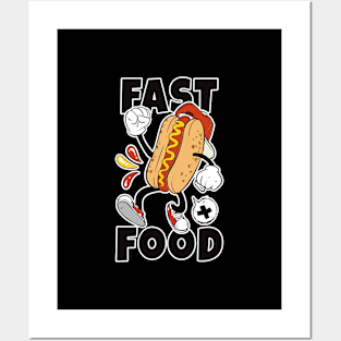 Running Hot Dog Posters and Art